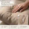 Kissenbezug 50x70 cm Graubraun | 100% Baumwolle | Produktbild-Vorschau 4