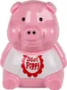 A pink piggy bank with a white bib that says "Diet Piggy". Podgląd zdjęcia produktu
