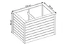 Hochbeet 125x85x80 cm aus Lärchenholz Bretter glatt 20x90 Produktbild-Vorschau 2