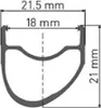 DT Swiss kolo PR 1400 Dicut Oxic Clincher 21 mm, výběr: Náhled obrázku produktu 3