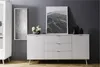 Buffet Göteborg en blanc mat avec commode en chêne Sonoma Voir les images du produit 6