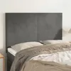vidaXL Kopfteil Dunkelgrau 144 x 5 x 118/128 cm Samt Produktbild-Vorschau 2