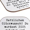 Mr. & Mrs. Panda Holzuntersetzer Spruch 2005 Geburtstag - Produktbild-Vorschau 5