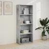 vidaXL Bücherregal Betongrau 60x30x152 cm Holzwerkstoff Produktbild-Vorschau 3