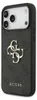 A close-up, angled view of a black smartphone case with a repeating Guess logo pattern and a prominent Guess logo emblem. Náhled obrázku produktu