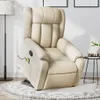 The Living Store Massagesessel mit Aufstehhilfe Creme Stoff Produktbild-Vorschau 2