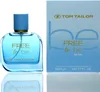 A bottle of Tom Tailor Free to be Eau de Parfum and its packaging. Produktbild-Vorschau
