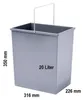 A gray rectangular bucket with a metal handle, shown from a three-quarter front view. Produktbild-Vorschau