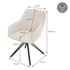 ML-Design 6x Esszimmerstuhl drehbar, Creme, aus Textil Produktbild-Vorschau 6