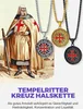 Naszyjnik z krzyżem templariuszy ze stali nierdzewnej dla Podgląd zdjęcia produktu 7