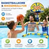 Gioco da piscina 2 in 1 con porta da pallanuoto e canestro Anteprima dell’immagine prodotto 2