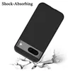 A black phone case is shown falling onto a cracked surface, illustrating its shock-absorbing feature. Anteprima dell’immagine prodotto