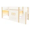 Hochbett 90x200, Kiefernholz, Fenster, Aufbewahrungsleiter, Produktbild-Vorschau 16