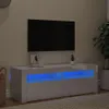 vidaXL TV-Schrank mit LED-Leuchten Hochglanz-Weiß 120x35x40 Produktbild-Vorschau 2