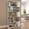 vidaXL Bücherregal/Raumteiler Hochglanz-Weiß 80x24x159 cm - Produktbild-Vorschau 3
