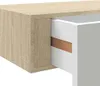 Nástenná zásuvková polica dubová a biela 60x23,5x10 cm MDF Náhľad obrázku produktu 11