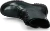 A single green patent leather boot is shown from a top-down diagonal angle against a white background. Produktbild-Vorschau