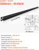 A black aluminum extrusion profile with a technical diagram and product specifications. Anteprima dell’immagine prodotto