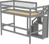 Merax Etagenbett 90x200cm mit Treppe und Stauraum, Hochbett Produktbild-Vorschau 8