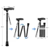 60-94cm Faltbarer Gehstock mit LED-Licht, Produktbild-Vorschau 2