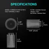 Diagrams and specifications for a carbon filter. Produktbild-Vorschau