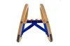 Holzschlitten Hörnerrodel klappbar 110 cm blau Produktbild-Vorschau 5