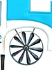 DanDiBo Gartenstecker Metall Wohnwagen XL 160 cm Blau Weiß Produktbild-Vorschau 4