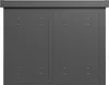 A front view of a dark gray metal storage cabinet with sliding doors. Anteprima dell’immagine prodotto