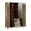 Gala-Möbel Kleiderschrank 3D3S Eiche Wotan/Beige mit 3 Produktbild-Vorschau 2