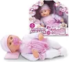 A baby doll in its packaging and another doll lying down with a pacifier. Podgląd zdjęcia produktu