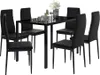 Esstisch Set Vicco Grand Schwarz 120 x 75 cm 6er Set, Model Produktbild-Vorschau 8