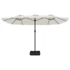 vidaXL Ombrellone doppio bianco sabbia 449x265 cm Anteprima dell’immagine prodotto 4