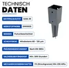 GeZu Impex Bodenhülse zum Einbetonieren 121 x 121 mm Produktbild-Vorschau 4