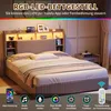 UnboxG Polsterbett 140x200 cm Beige mit 4 Schubladen, Bett Produktbild-Vorschau 6