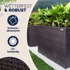CASARIA® Fioriera Rettangolare 95x27x60 cm con 4 Vasi Anteprima dell’immagine prodotto 2