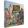 The image shows the front and side of a board game box for "Tiny Towns Villagers". Produktbild-Vorschau