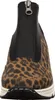A front view of a women's ankle boot with a leopard print pattern. Anteprima dell’immagine prodotto