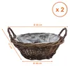 Set di 2 vasi da fiori in fibra naturale di rattan - 30 cm Anteprima dell’immagine prodotto 2