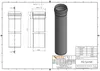 Technical drawing and 3D render of a pipe fitting. Náhľad obrázku produktu