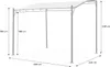 Pergola a parete struttura in acciaio 3x2,5 m  con tetto in Anteprima dell’immagine prodotto 6