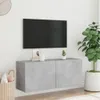 vidaXL Szafka ścienna pod TV betonowa szara 100x30x41 cm Podgląd zdjęcia produktu 3