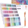 Languo Acrylmarker Set, 90 Farben, 0,7mm Spitze, Gelstifte Produktbild-Vorschau 1