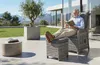 Hocker Dublin 40 x 40 cm | Aschgrau | Rattan Produktbild-Vorschau 2