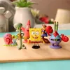6 Stück SpongeBob Aquarium-Dekoration – Cartoon Puppe, Produktbild-Vorschau 4