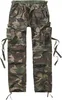A pair of camouflage cargo pants laid flat. Produktbild-Vorschau