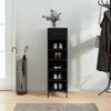 vidaXL Botník černý 30x35x105 cm Dřevěný materiál Náhled obrázku produktu 2