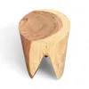A wooden stool on a white background. Anteprima dell’immagine prodotto