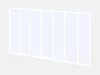 Wärmelackierte Aluminium-Glaswand - 210x105 cm - Weiß - Produktbild-Vorschau 1