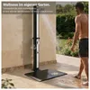 NovaTerra Solardusche 40L schwarz/silber mit Bodenelement Produktbild-Vorschau 5