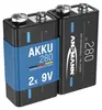 Two 9V batteries are shown side-by-side against a white background. Produktbild-Vorschau